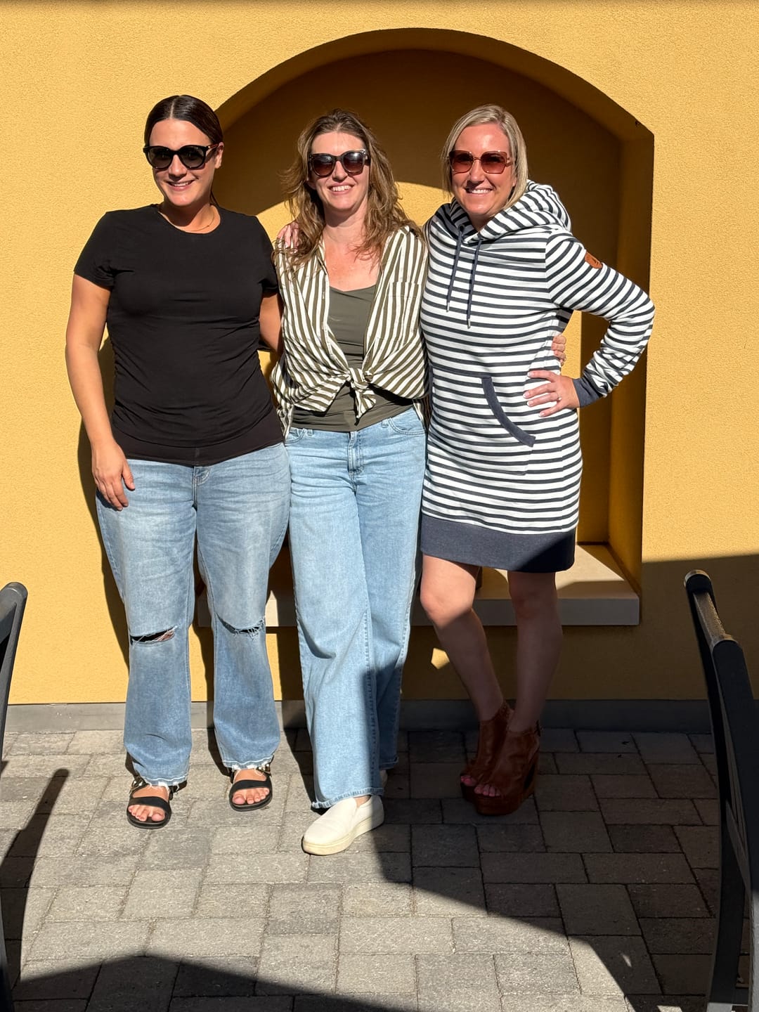 Customer photo review of Carmen Stripe Hoodie Dress