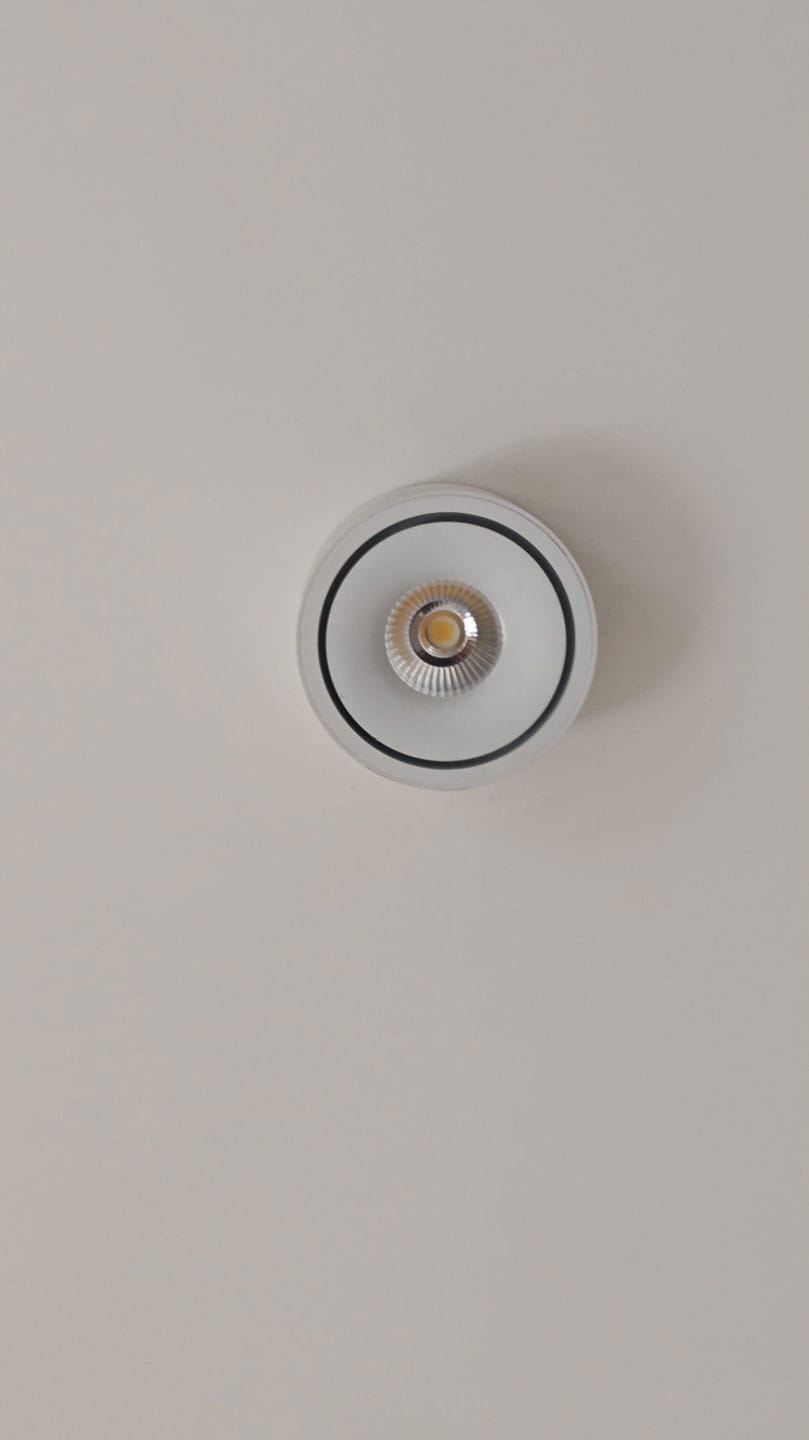 Customer photo review of Orange-Ring Aluminium Ceiling Light, Integrated LED, 10 cm