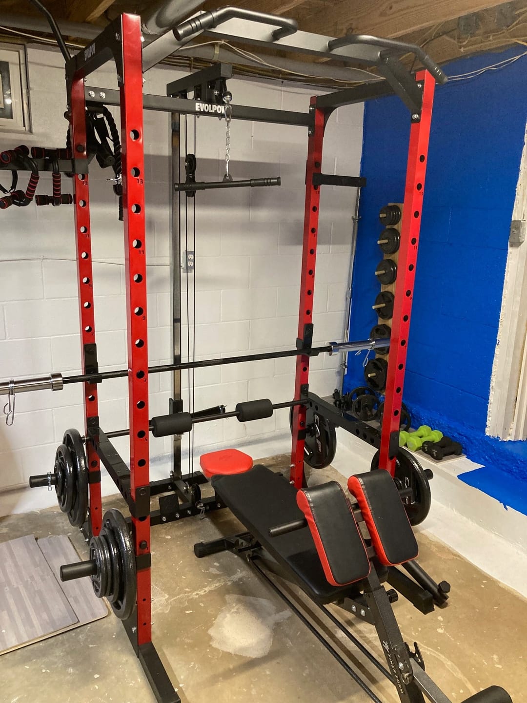 Customer photo review of EVOLPOW P2A Brute All-in-One Power Rack Home Gym - For Beginner
