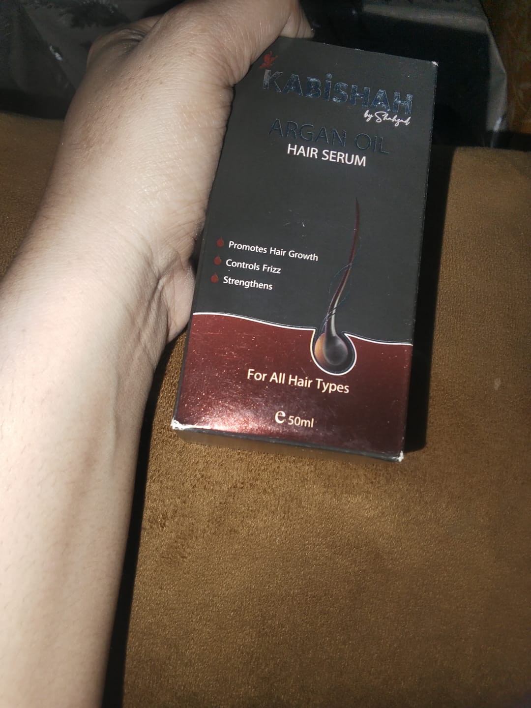 Customer photo review of Argan Oil Hair Serum