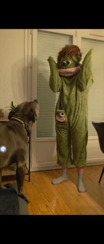 Customer photo review of The Snuggle Onesie™