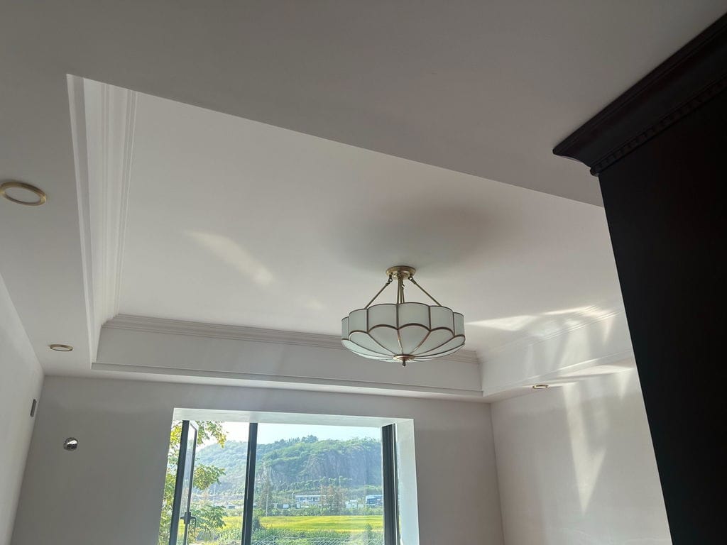 Customer photo review of Brass Cluster Ceiling Light, Frosted Glass, 45 or 60 cm