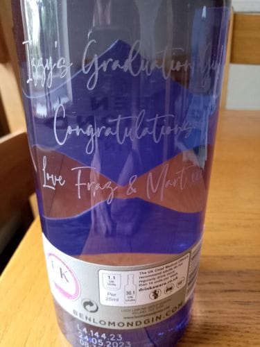Customer photo review of Personalised Gin