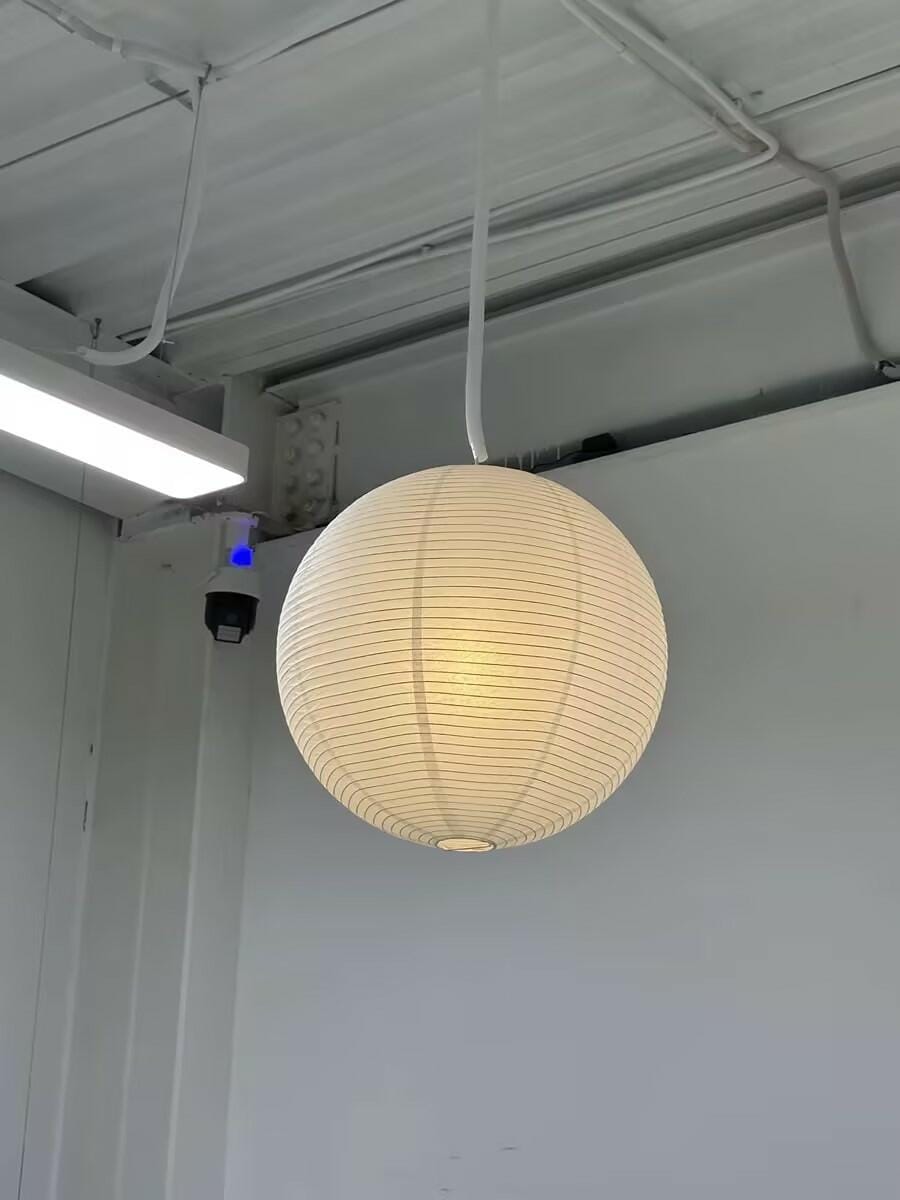 Customer photo review of Black Cord Paper Pendant Light, Mulberry Paper Lantern, 40 cm