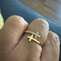 Customer photo review of Wrapped Twin Cross Ring