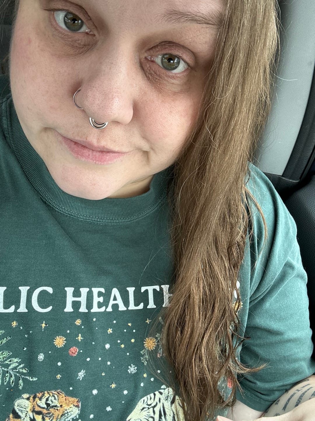 Customer photo review of Public Health Over Corporate Wealth Tigers Tee