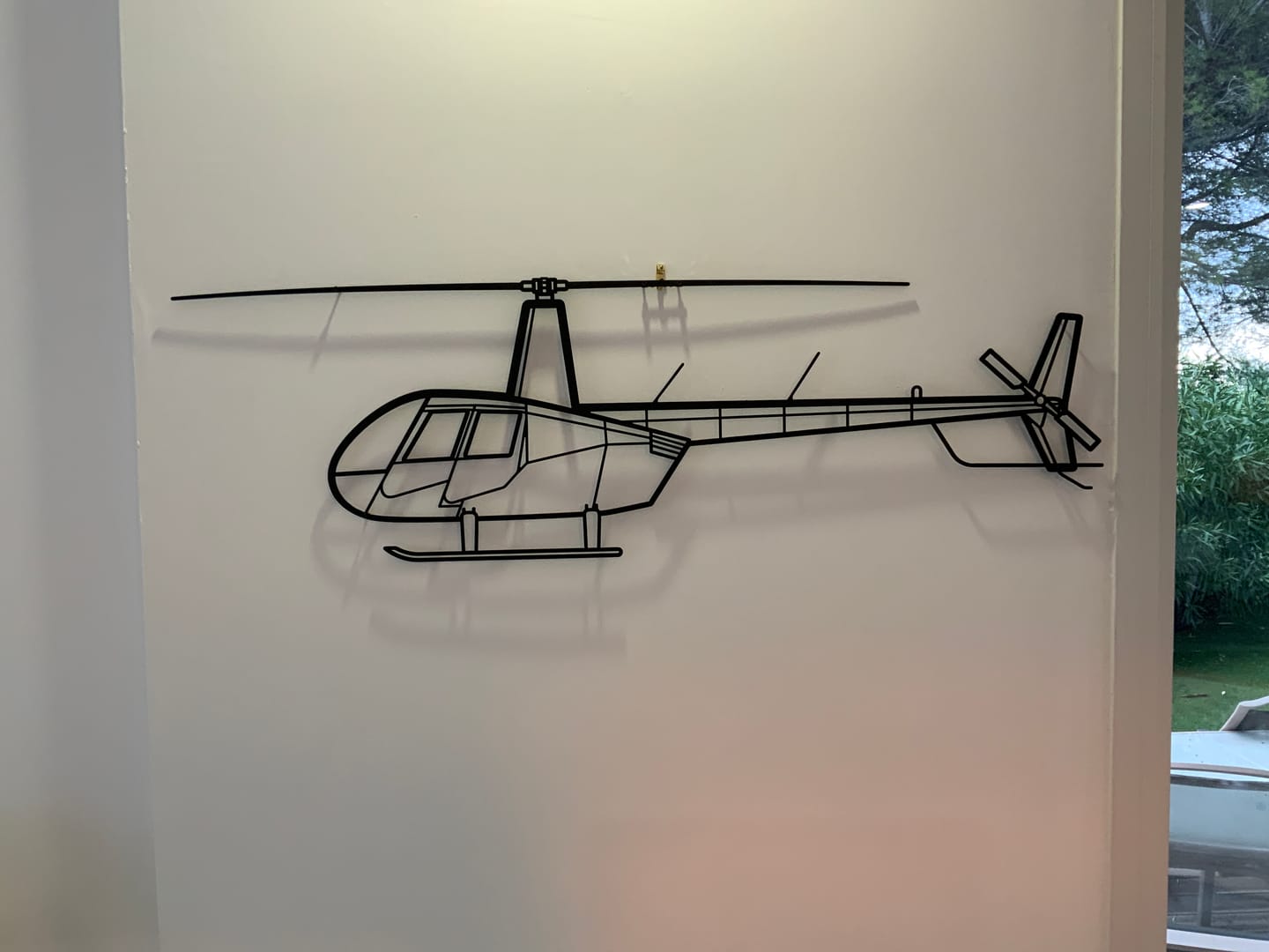 Customer photo review of R44 Raven II Silhouette Metal Wall Art
