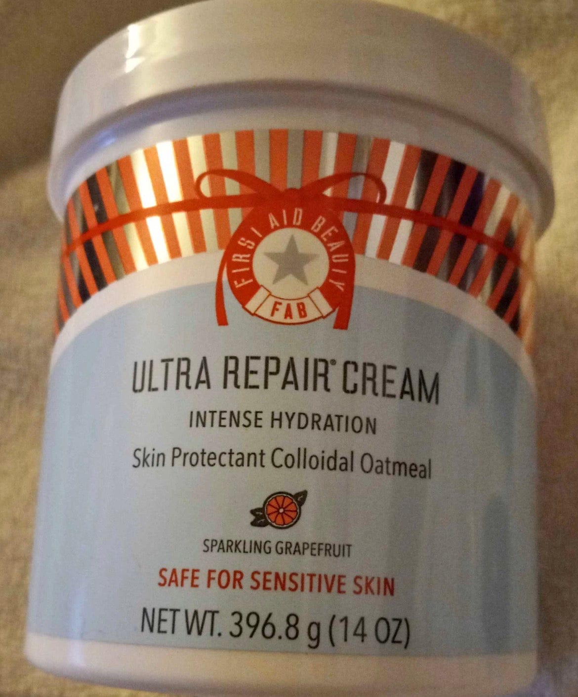 Customer photo review of First Aid Beauty Ultra Repair Cream (6oz)