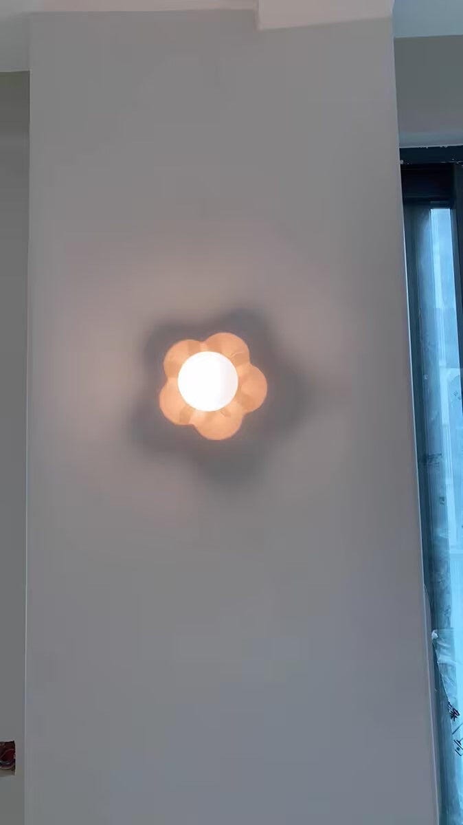 Customer photo review of Resin Flower Wall Light, Glass Shade, 20 cm, Wall Sconce