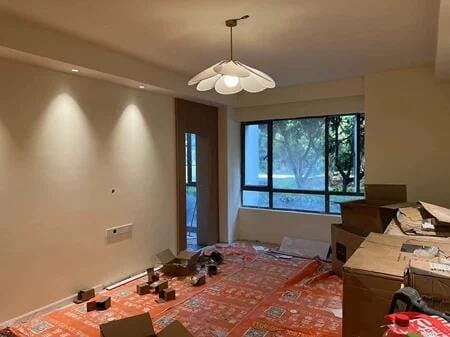 Customer photo review of Fabric Petal Dome Pendant Light, Gold Frame, 60 to 120 cm