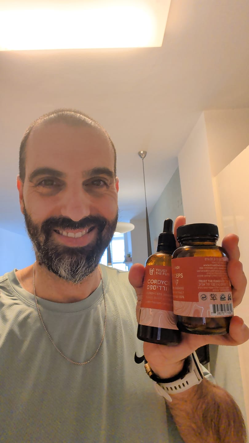 Customer photo review of כמוסות פטריית קורדיספס Cordyceps מיצוי 100% פטריות בשיטת FBE