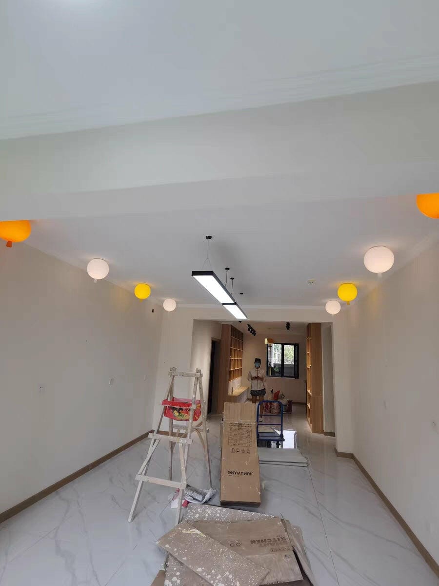 Customer photo review of Balloon Flush Mount Ceiling Light, Pull-Cord Switch, 25-35 cm