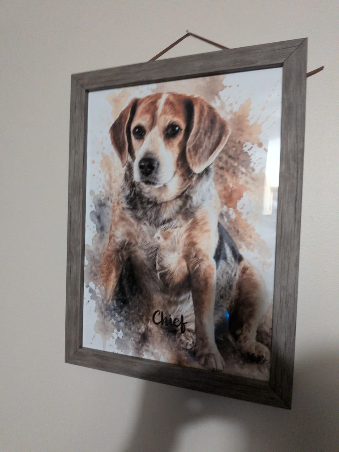 Customer photo review of Watercolor Realistic Portrait - Personalized Poster