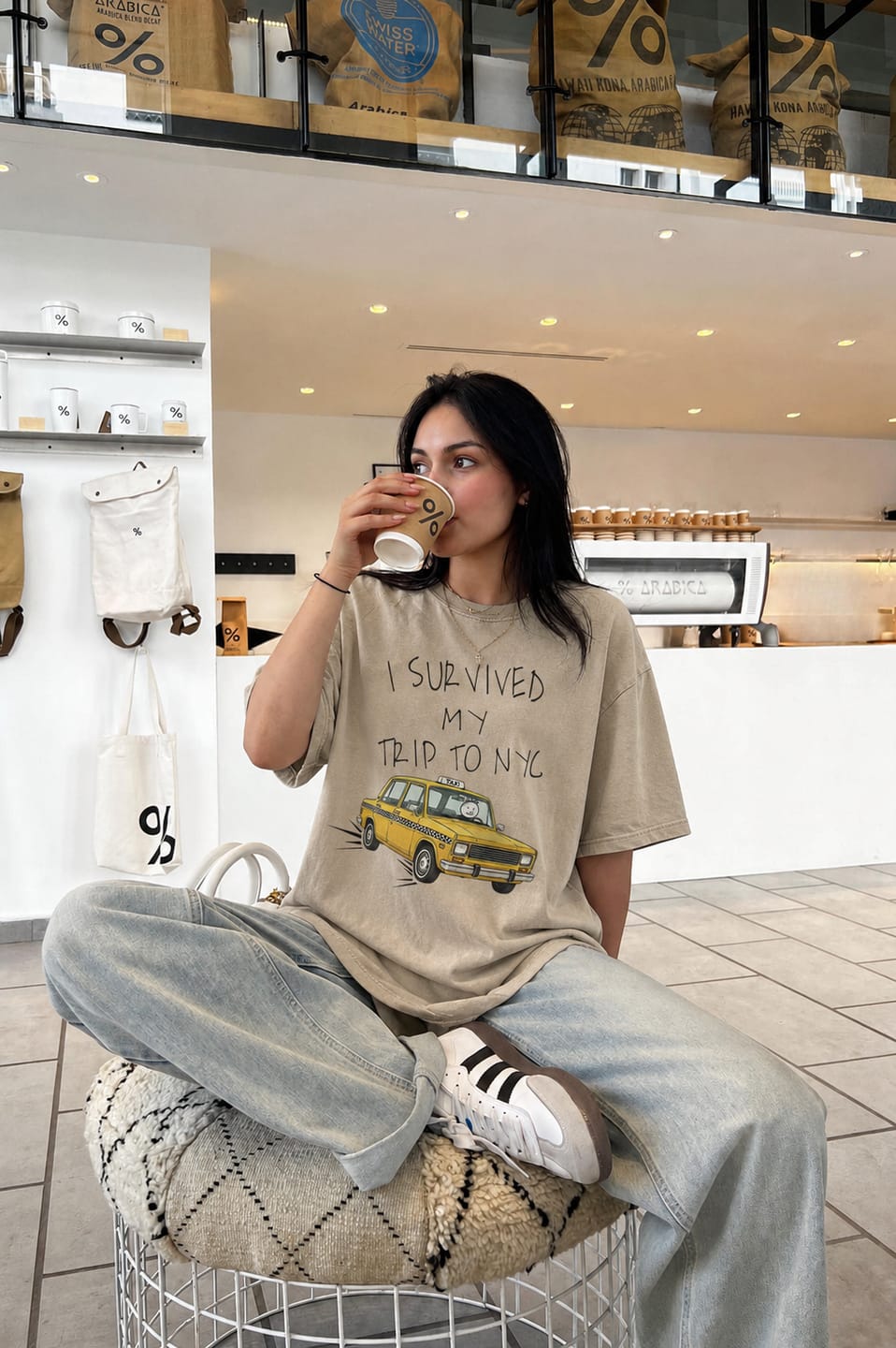 Customer photo review of I Survived My NYC Adventure Graphic Tee