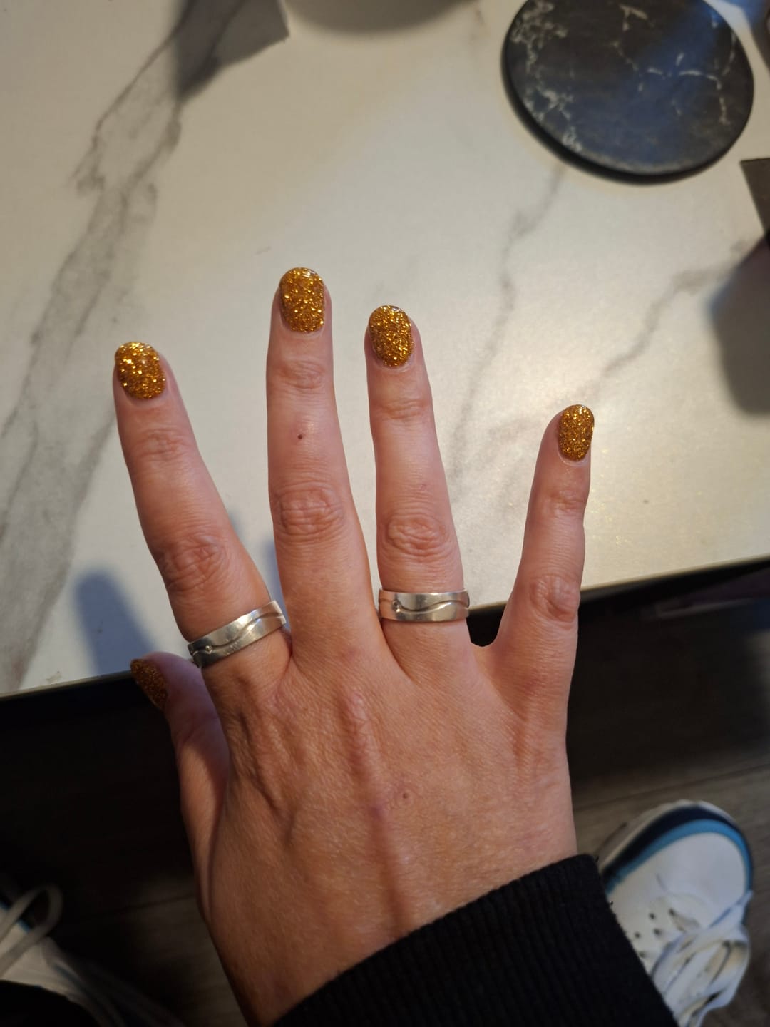 Customer photo review of Sapphire Black Dipping Powder