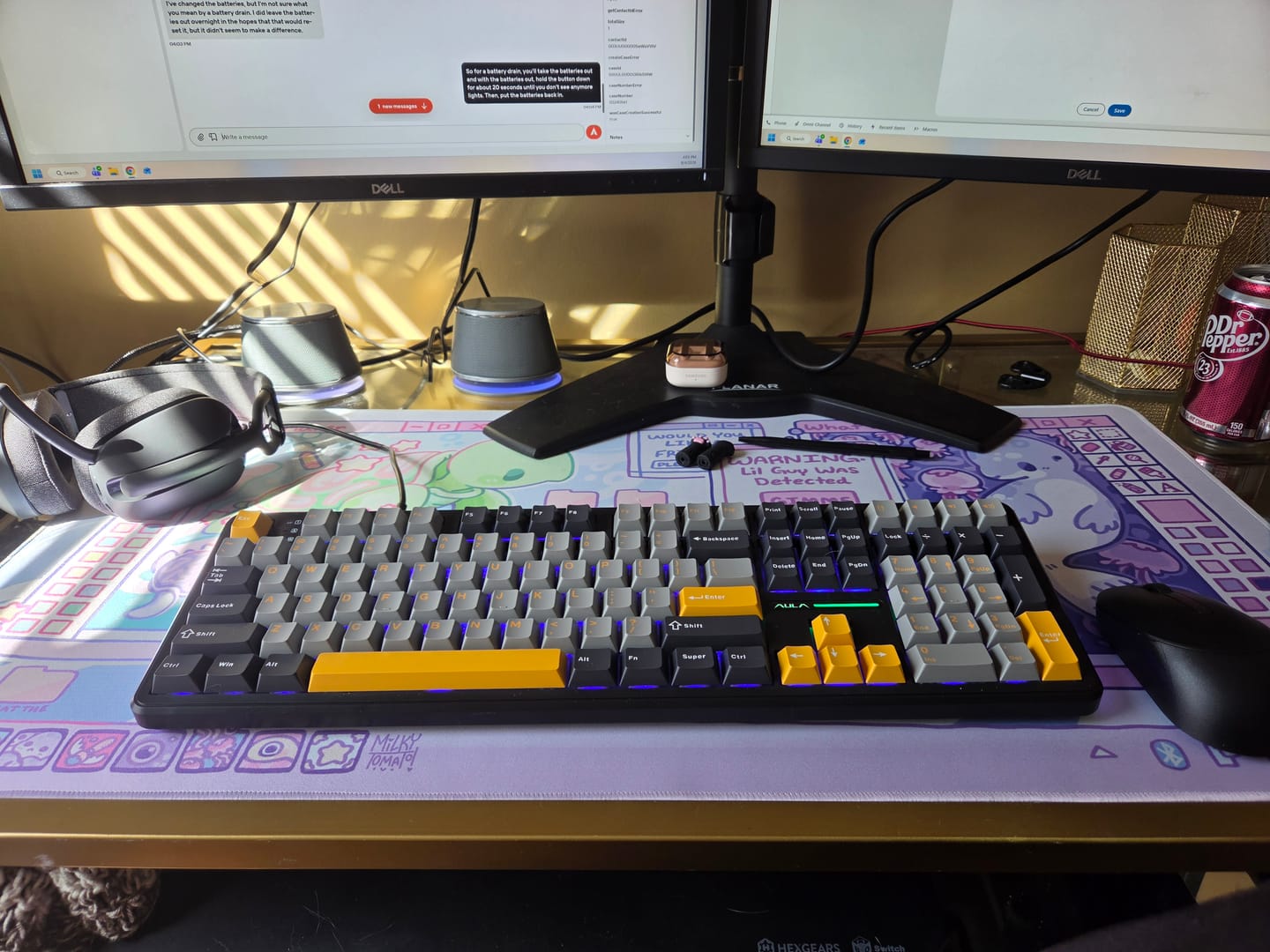 Customer photo review of Virtual Sea Pet Desk Mat!