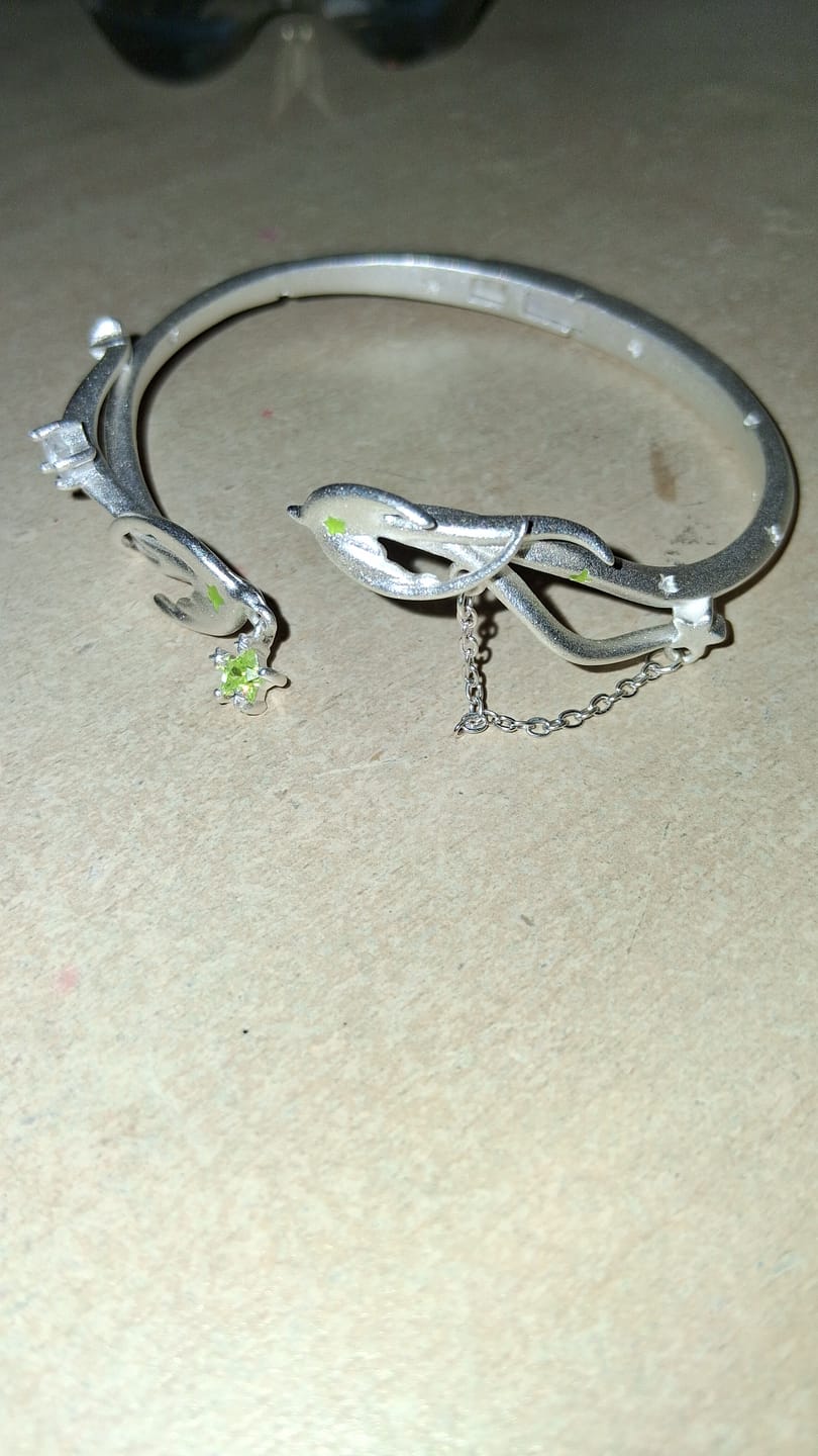 Customer photo review of Winged Grace Flying Bird Adjustable Bangle Bracelet™
