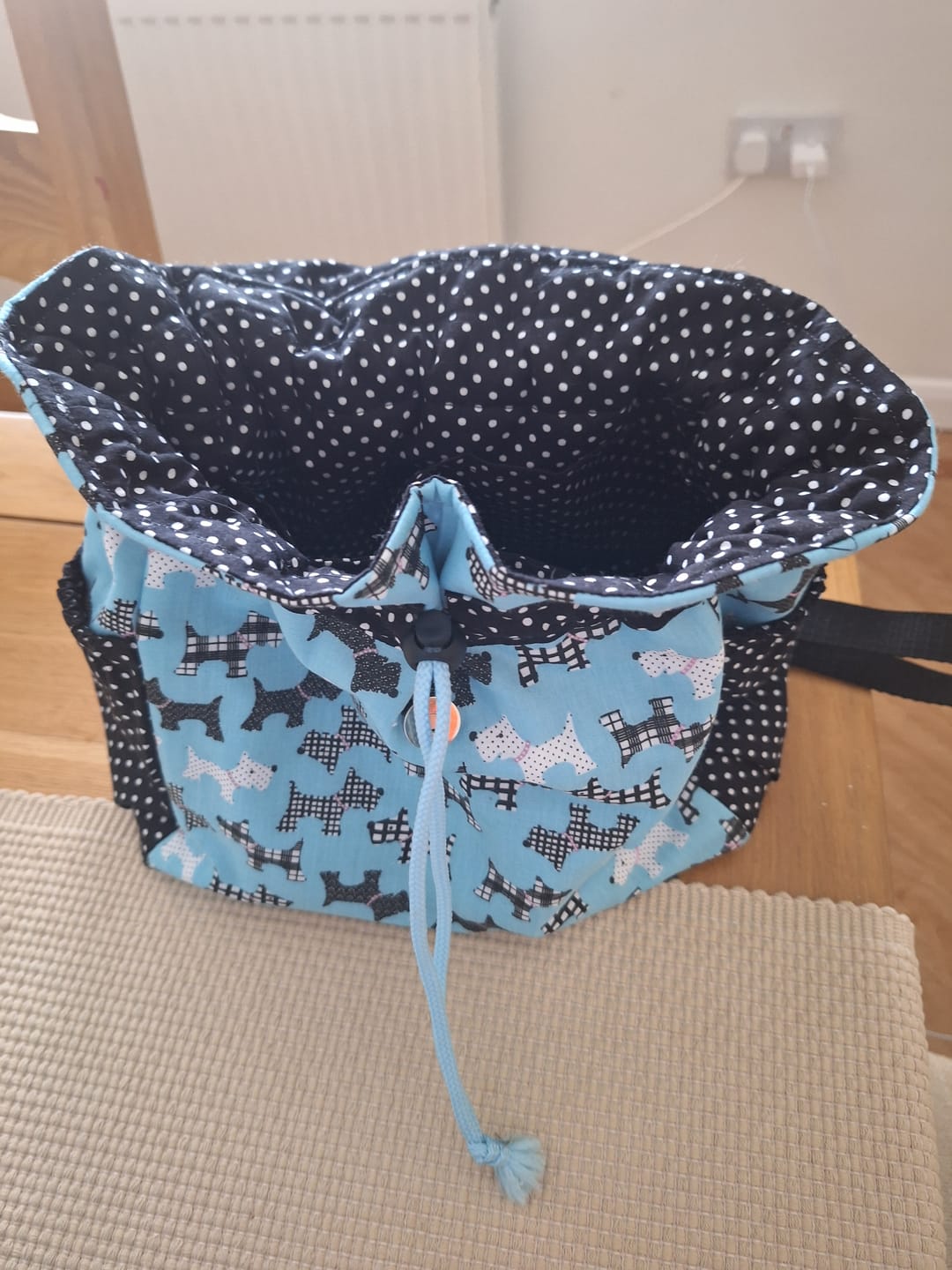 Customer photo review of Polka Dot Rose & Hubble Cotton Poplin Fabric