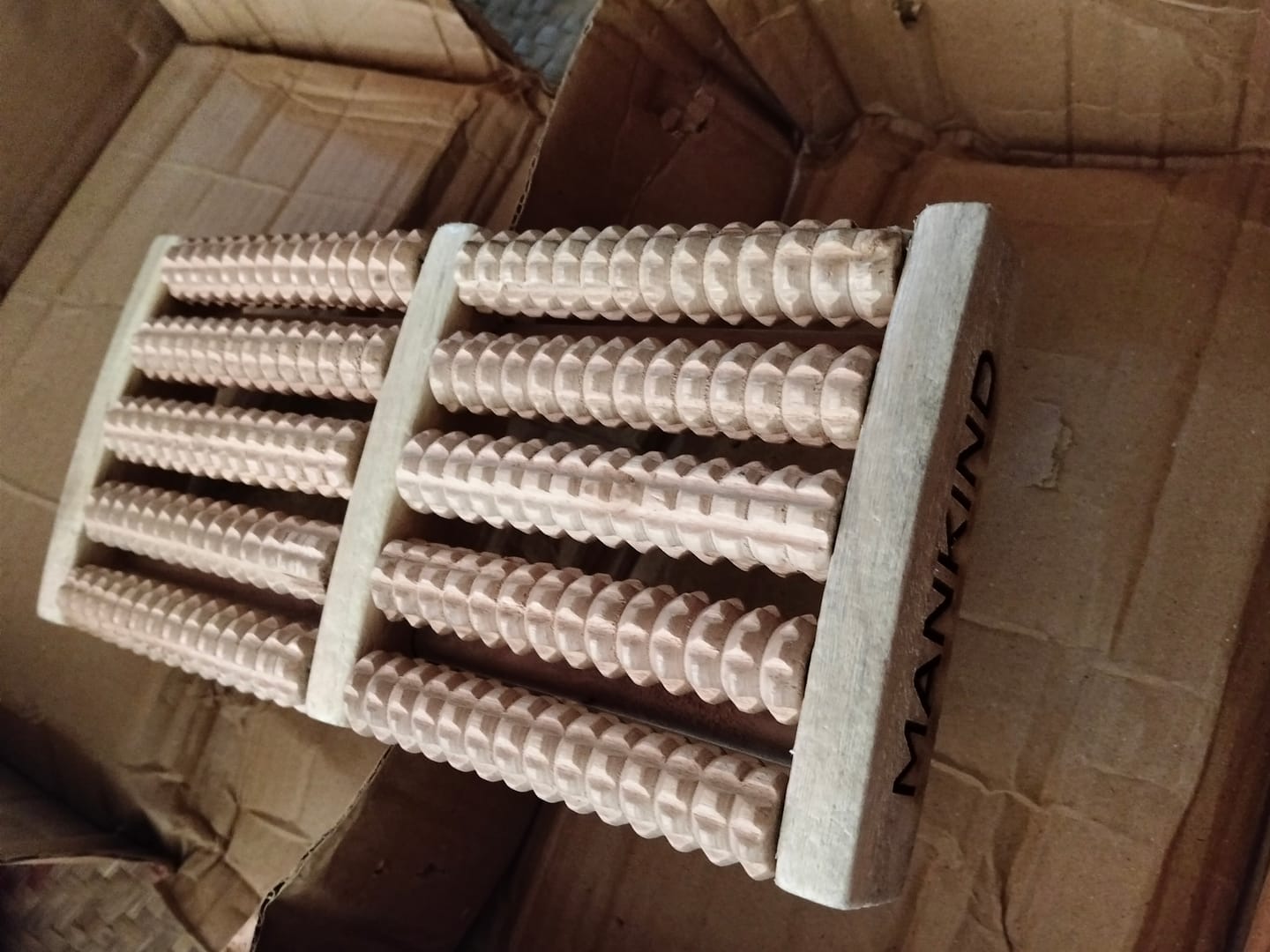 Customer photo review of Foot Massage / Wooden Roller Massager Reflexology Foot Therapy