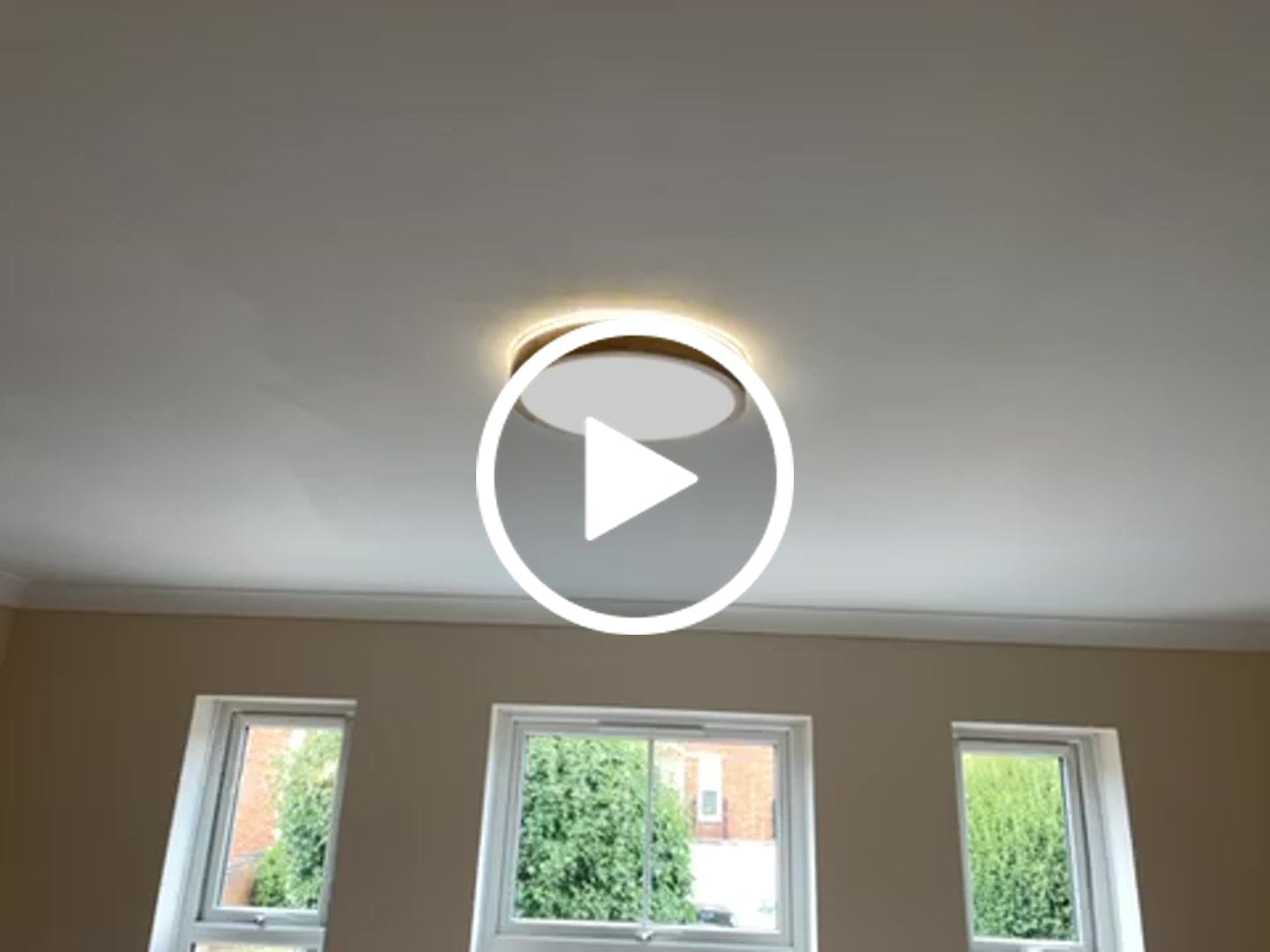 Customer video review of Scandinavian Dimmable Wood LED Flush Mount Light