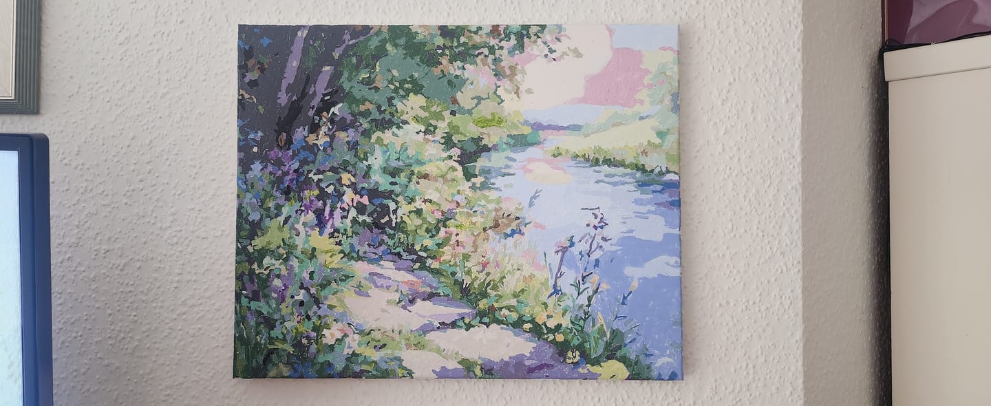 Customer photo review of Verwilderter Flusslauf - Malen nach Zahlen