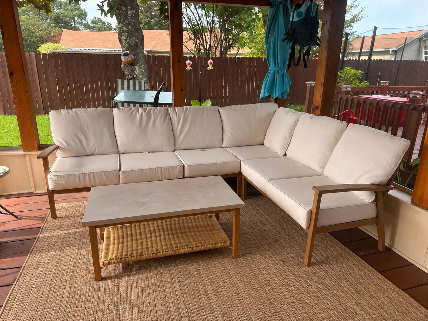 Customer photo review of Stria Indoor/Outdoor Rug - Brown