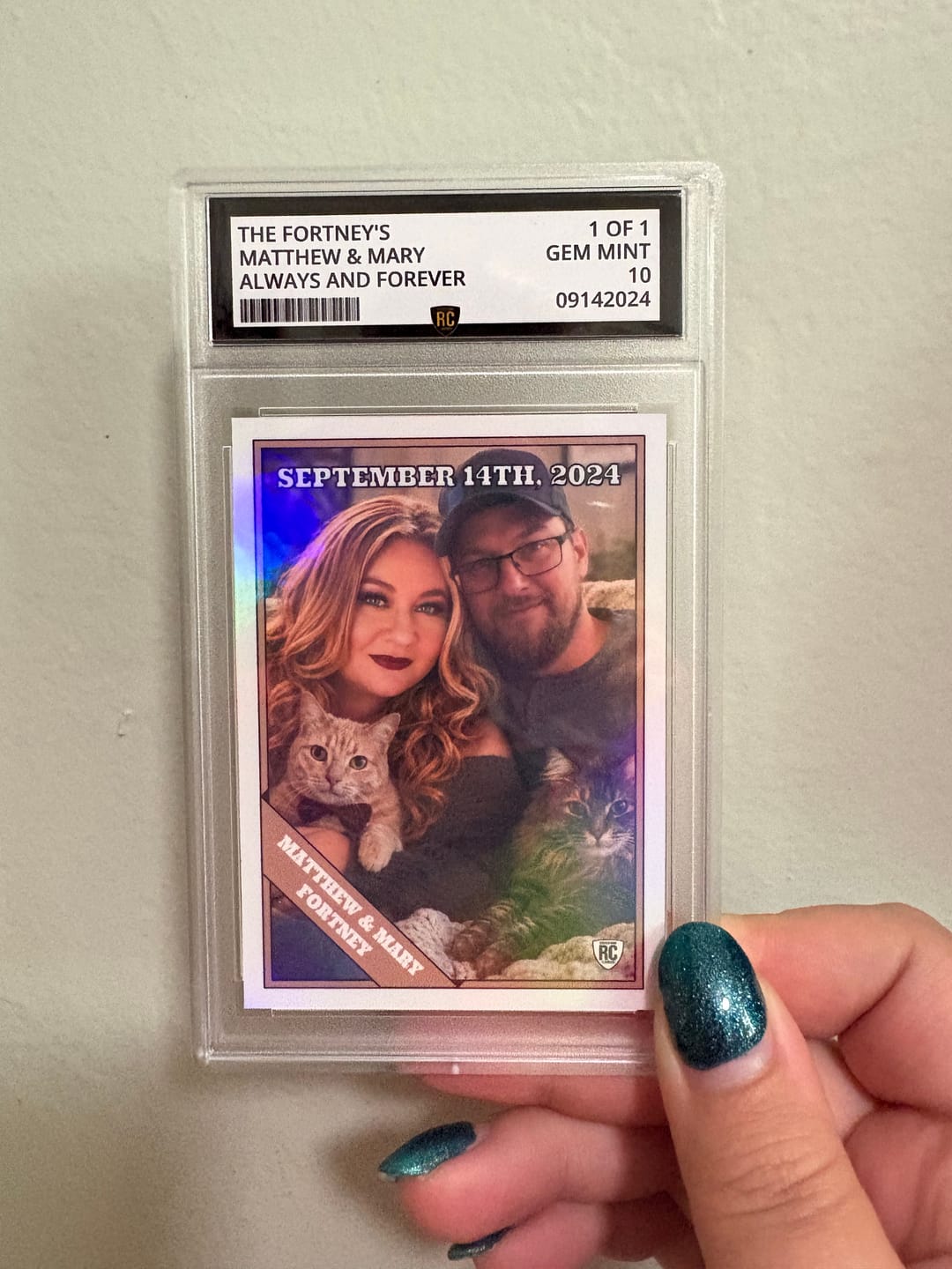 Customer photo review of Couple Graded Card (Quick Buy)