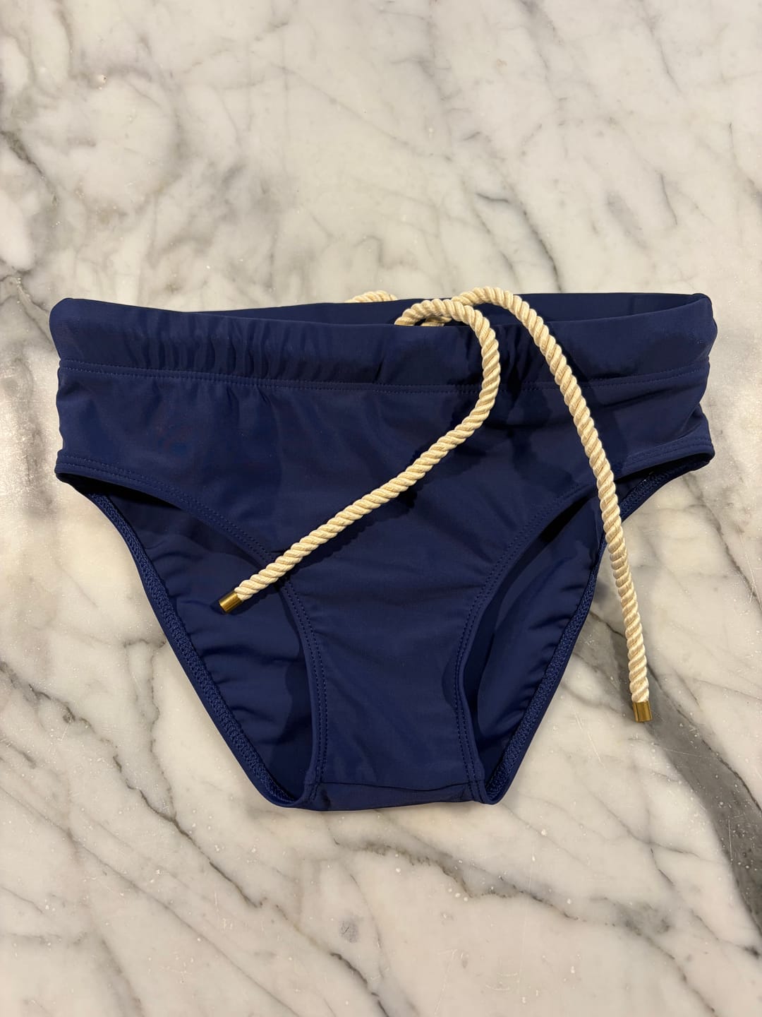 Customer photo review of Lobby's Nippers Nautical Navy Swim Brief