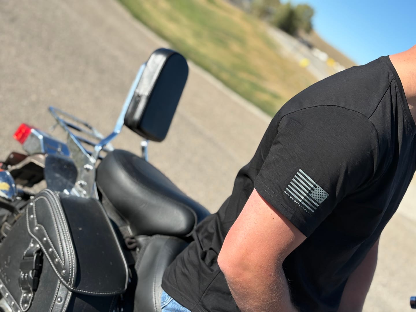 Customer photo review of Capsule Tee- Blackout