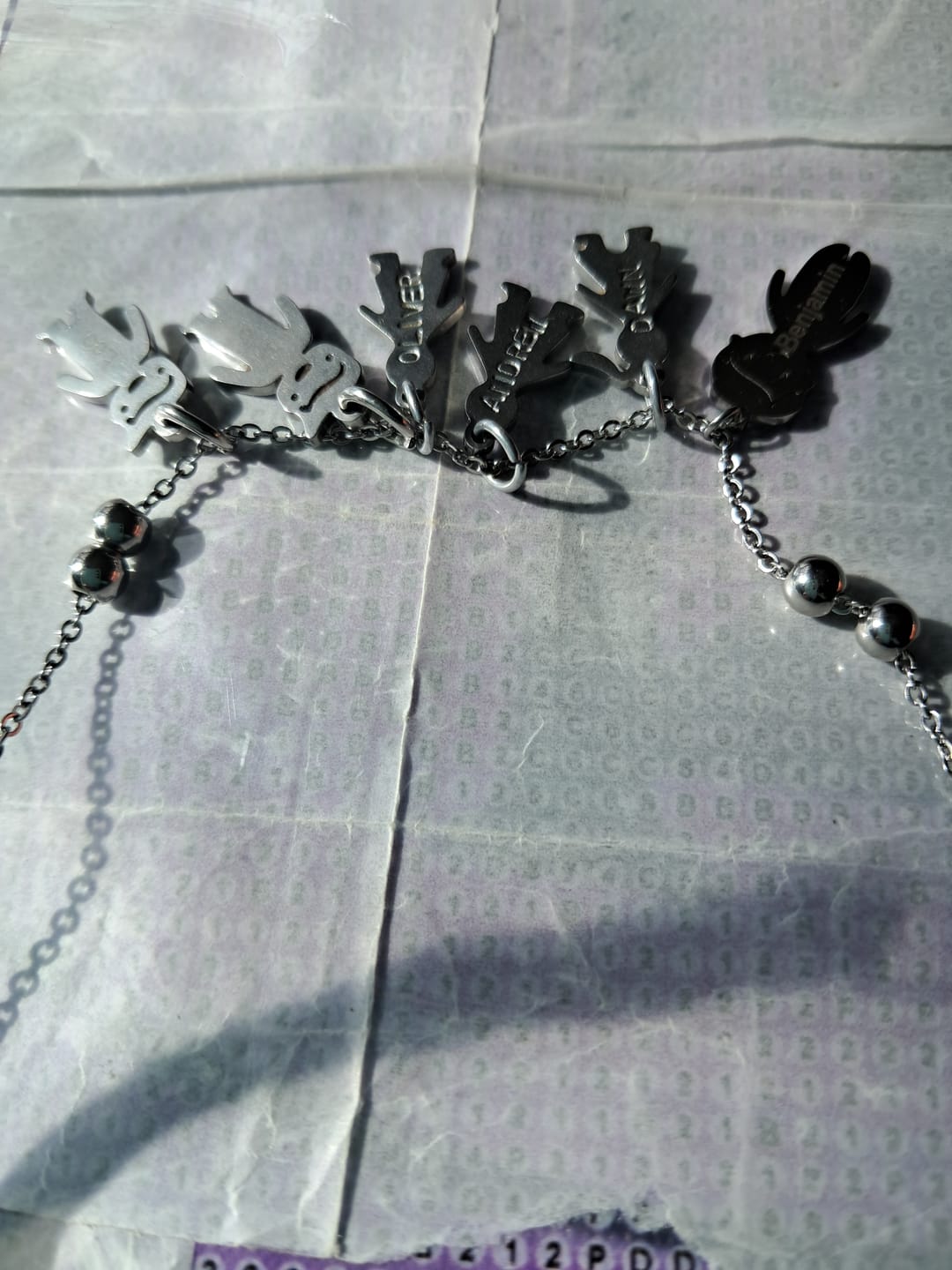 Customer photo review of Personalised My Children Necklace