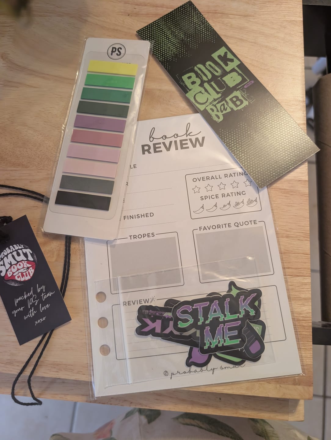 Customer photo review of good girl book club subscription