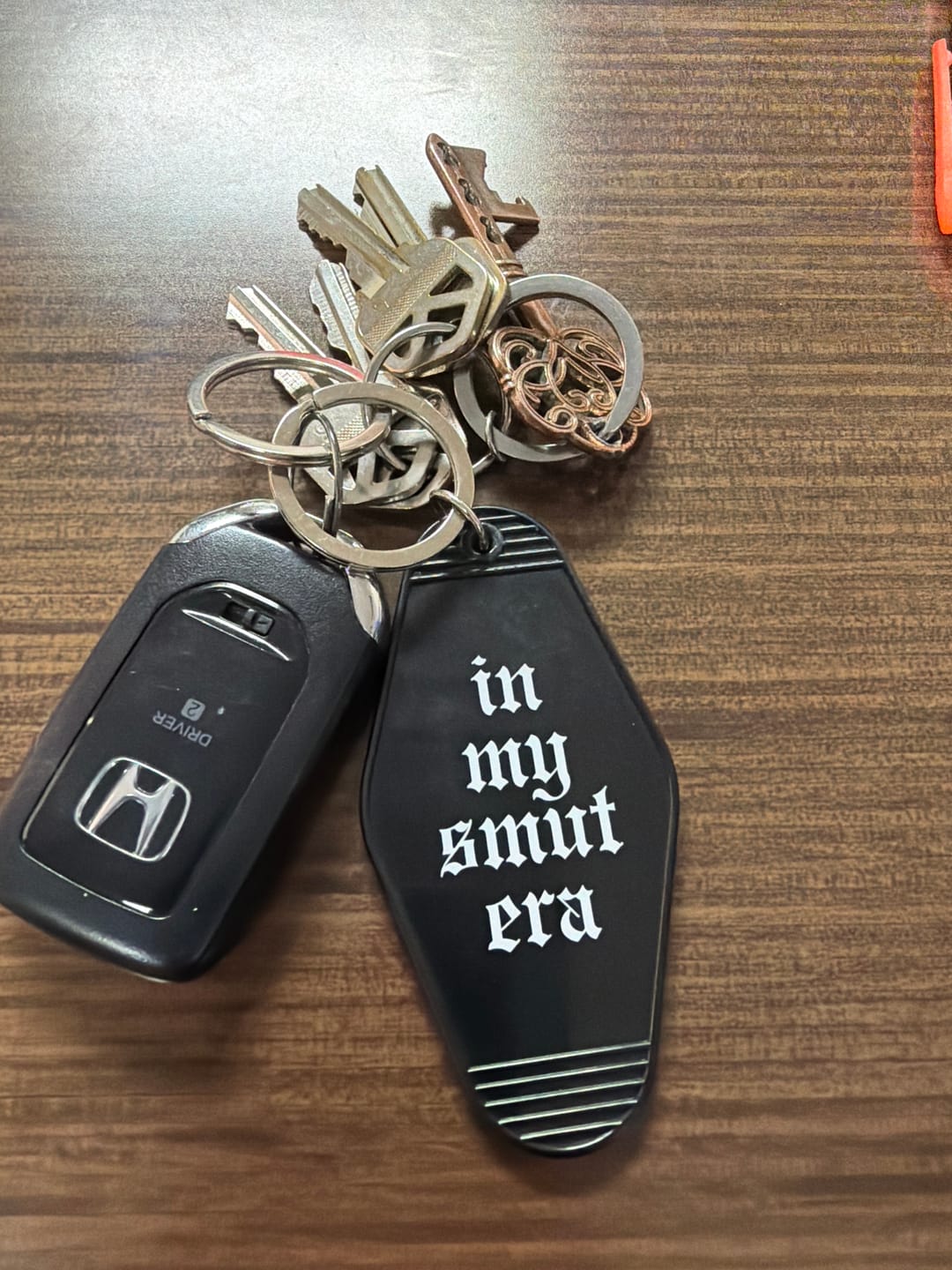 Customer photo review of smut era keychain set