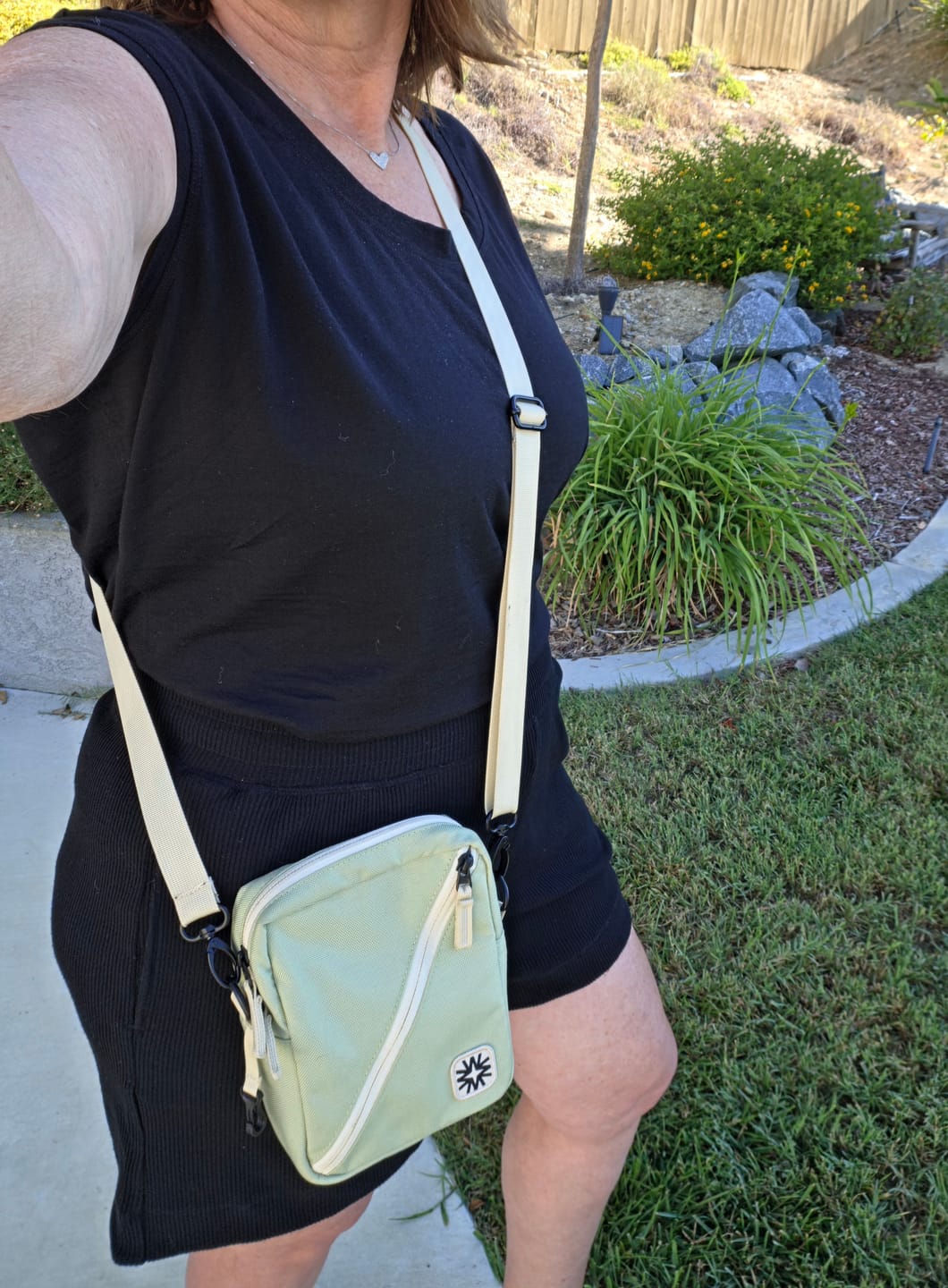 Customer photo review of Mini Messenger Sage