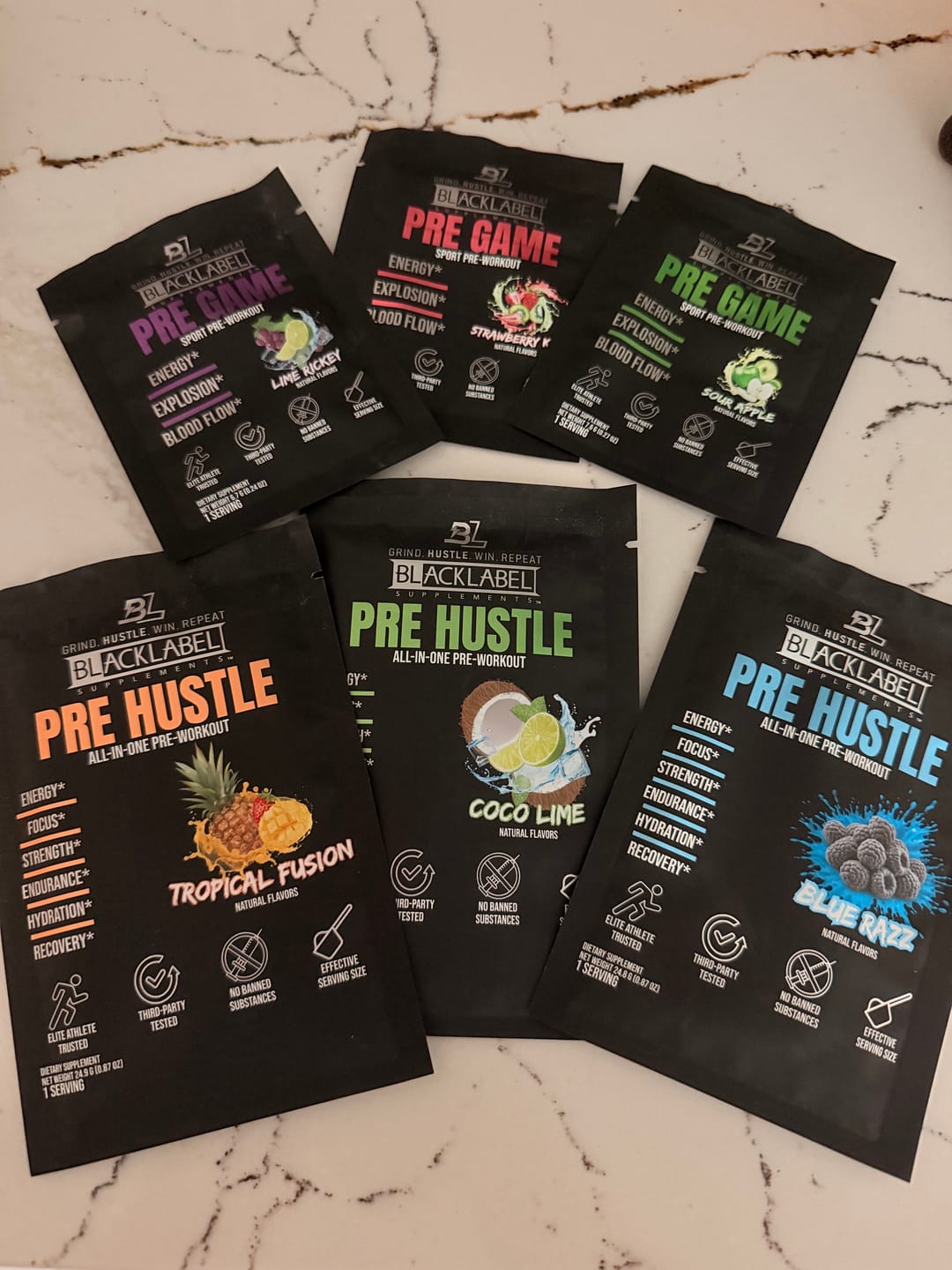 Customer photo review of PRE WORKOUT SAMPLES + SHAKER
