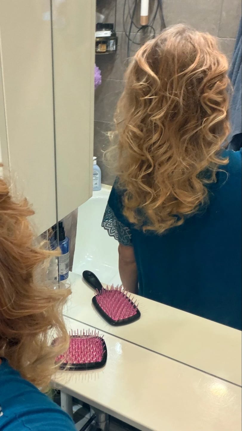 Customer photo review of Bouncy Blowout M — Boucleur sans chaleur, boucles amples
