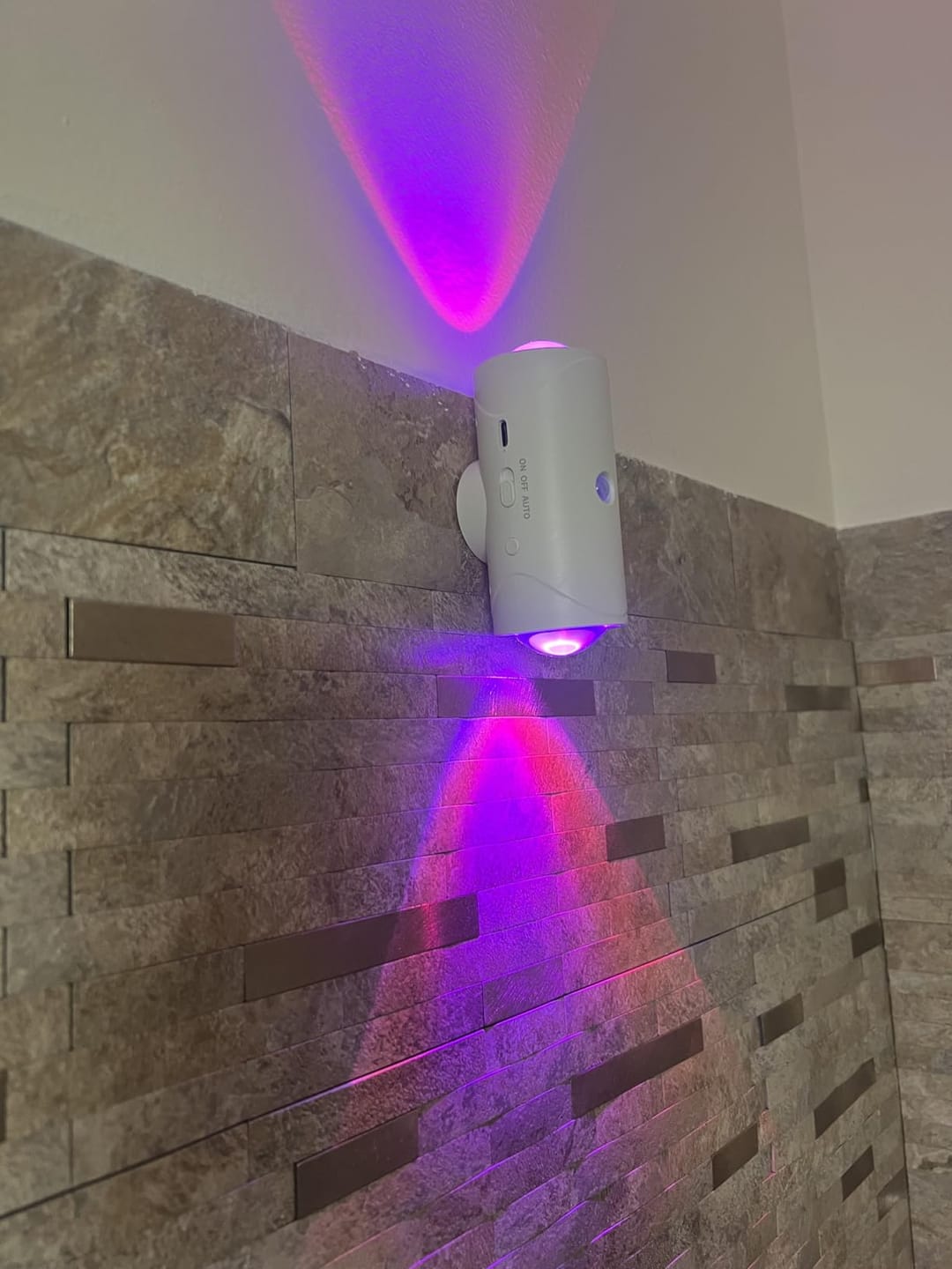 Customer photo review of Rechargeable Motion Sensor Night Light – 7-Color LED