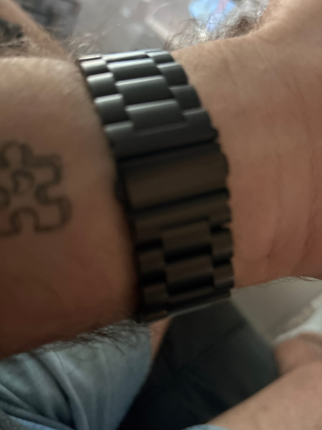 Customer photo review of Bracelet acier noir