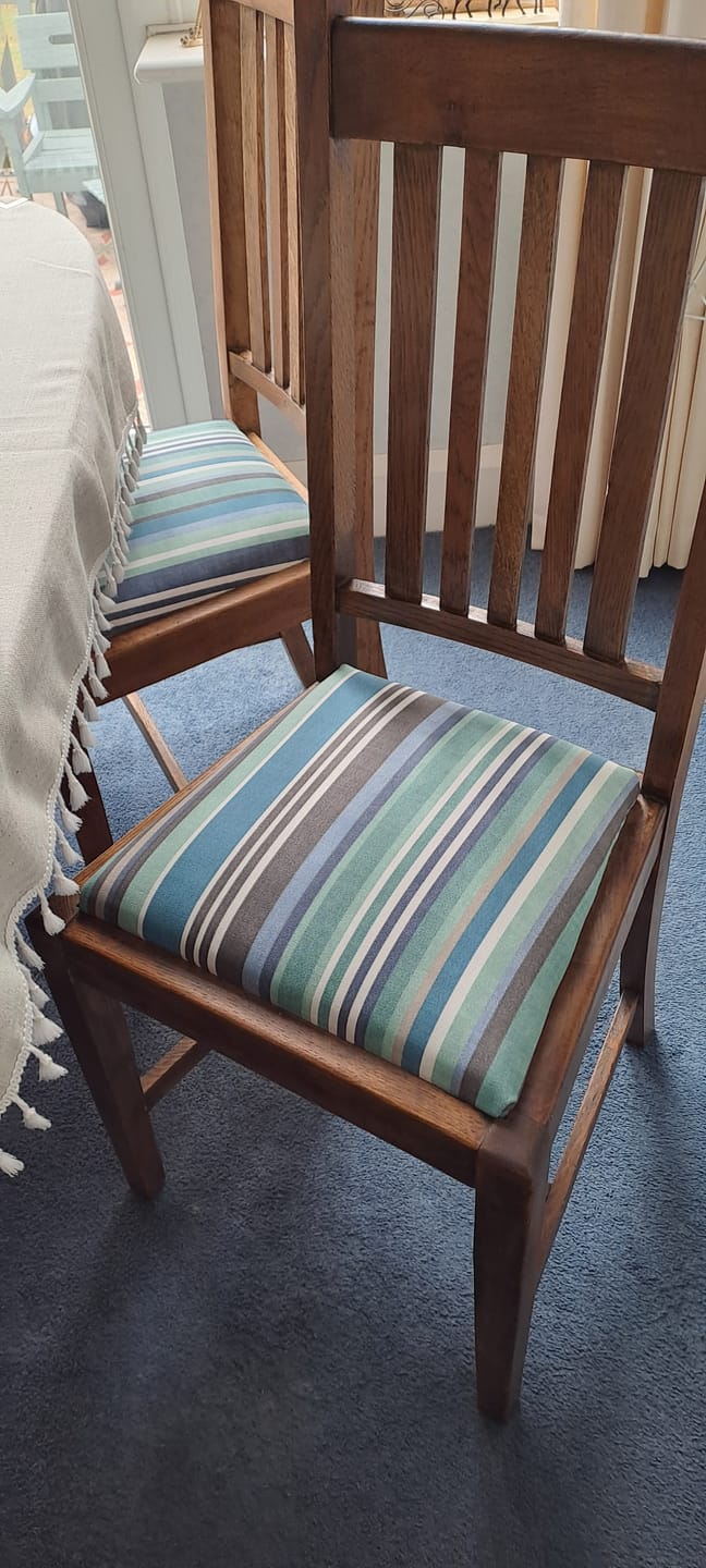 Customer photo review of Broad Stripe Cotton Canvas Fabric