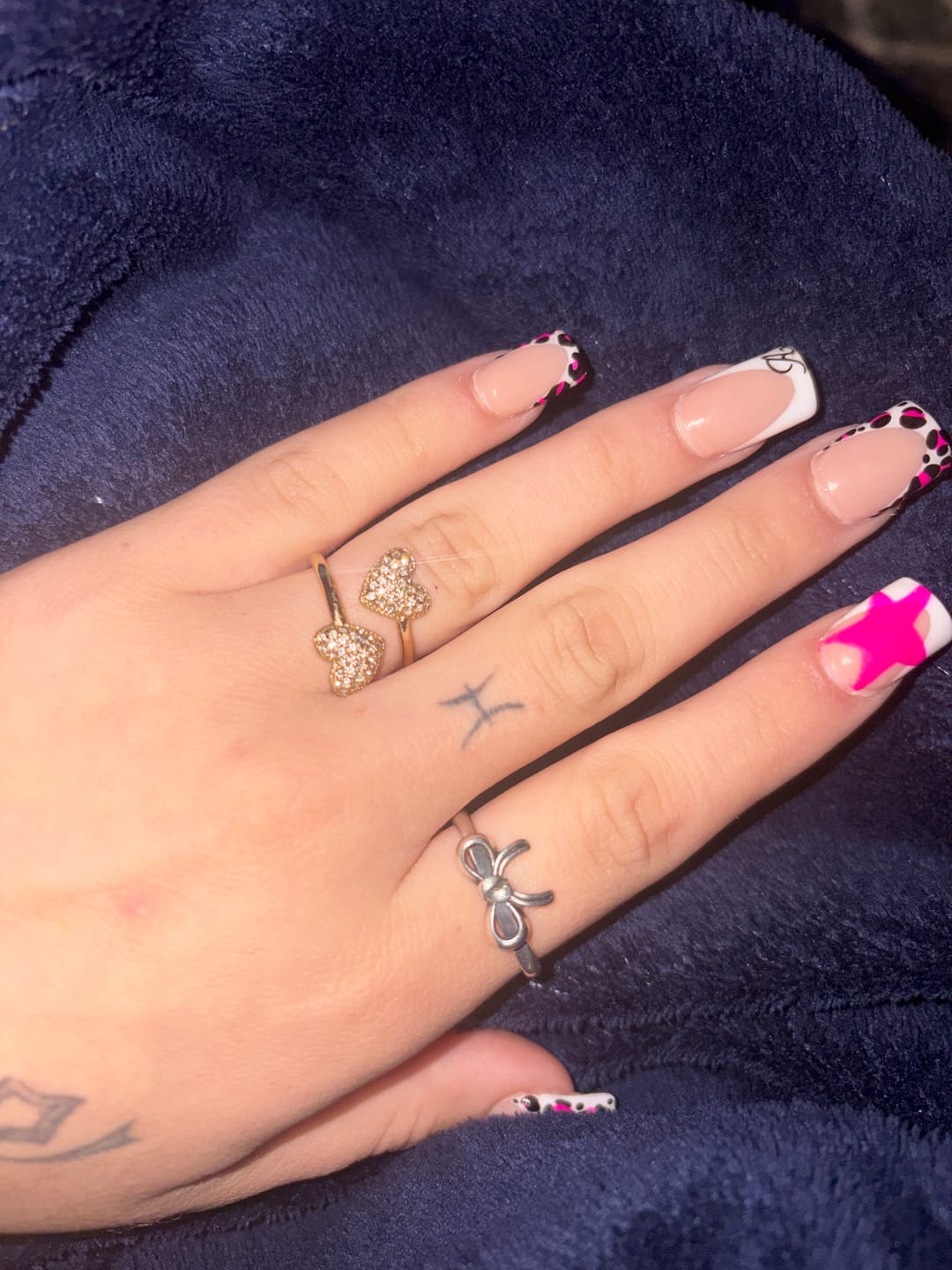 Customer photo review of Open Iced Heart Ring