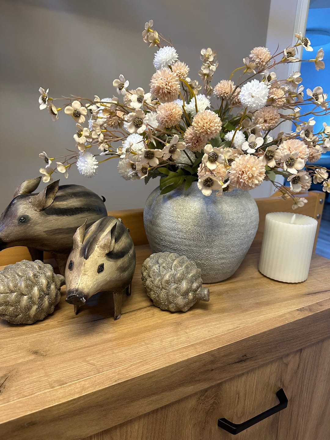 Customer photo review of Wax Arrangement - Beige mix