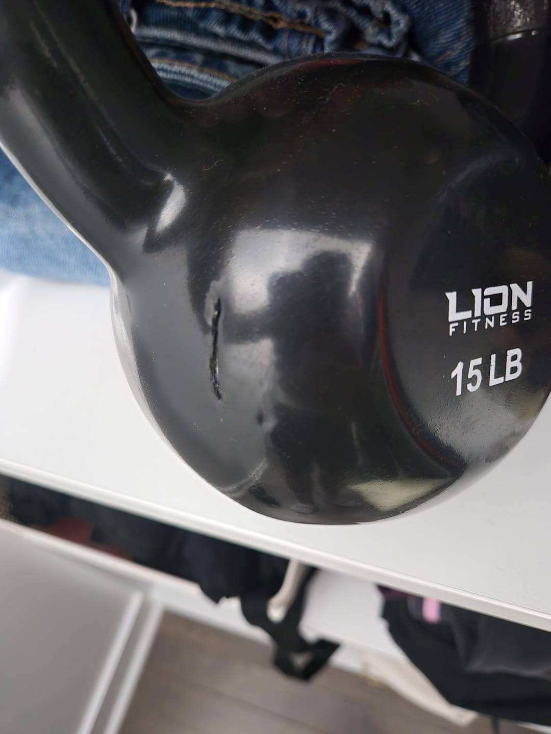 Customer photo review of Kettlebell en Vinyle Noir