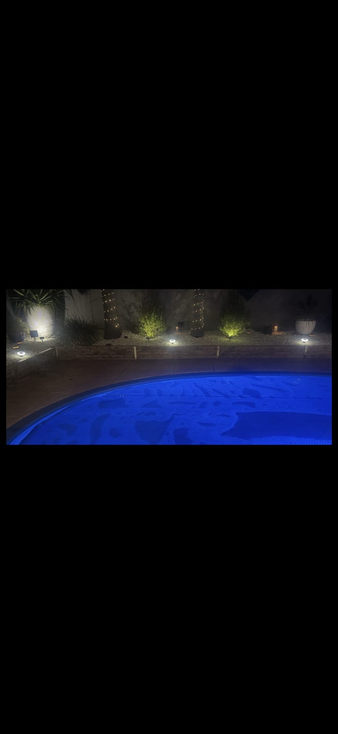 Customer photo review of GardenBrite™ Rust-Proof Solar Ground Light Pack