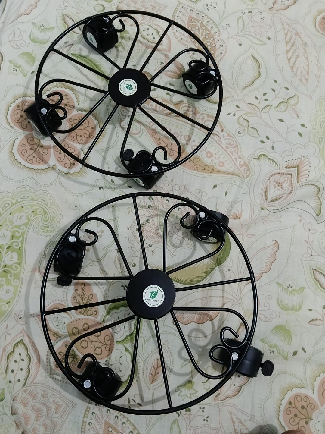Customer photo review of TryGreen Luna Wheel Rolling Plant Stand for Planters