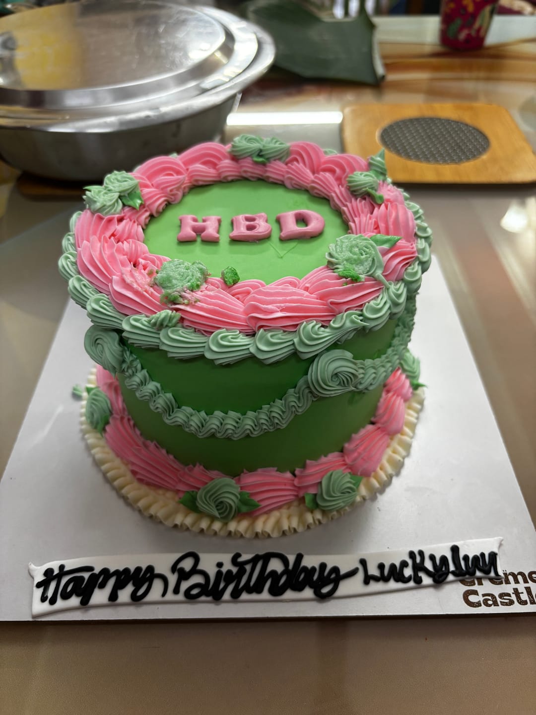 Customer photo review of Floral Vintage Bday Cake