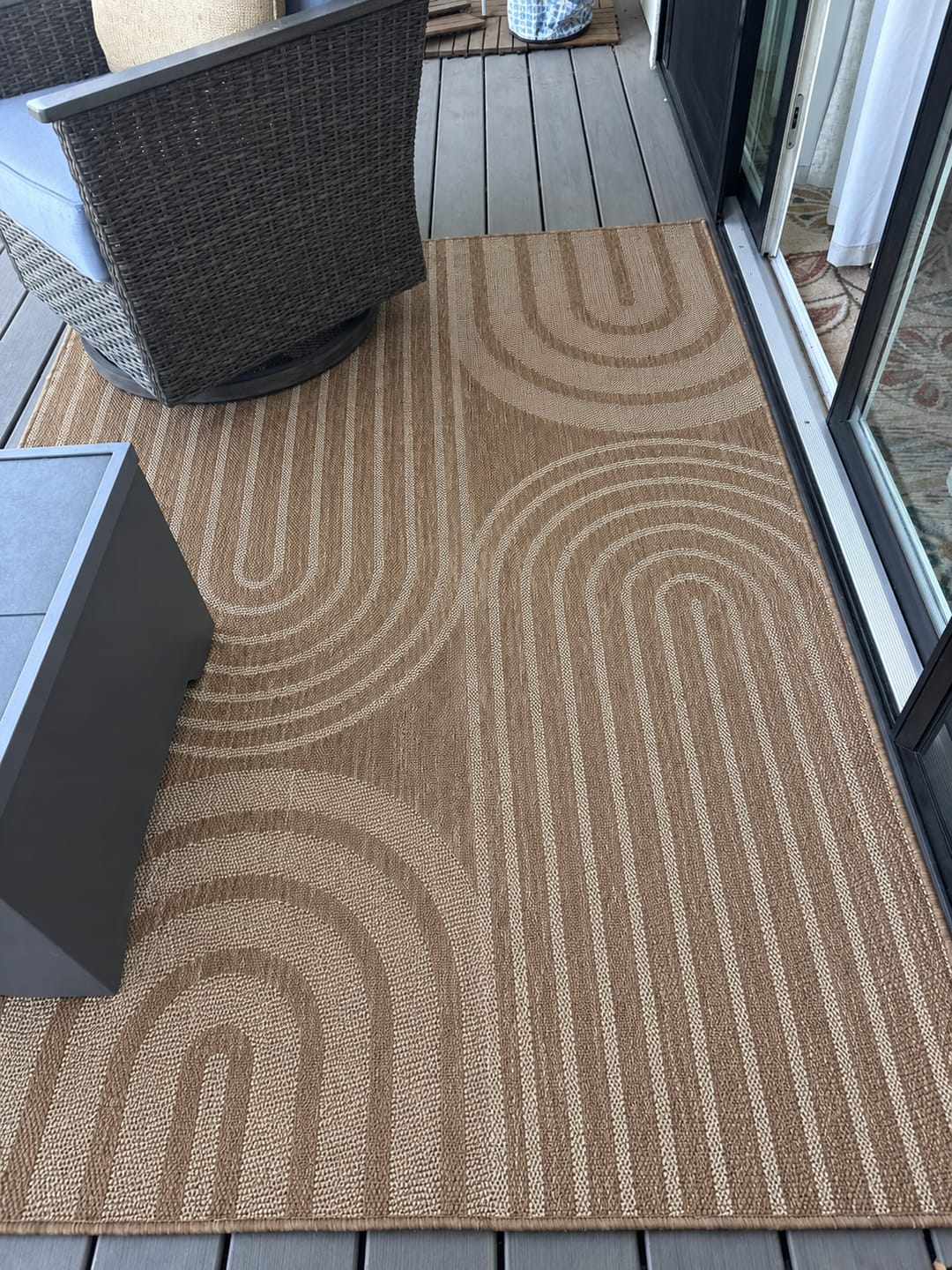 Customer photo review of Rove Indoor/Outdoor Rug - Brown