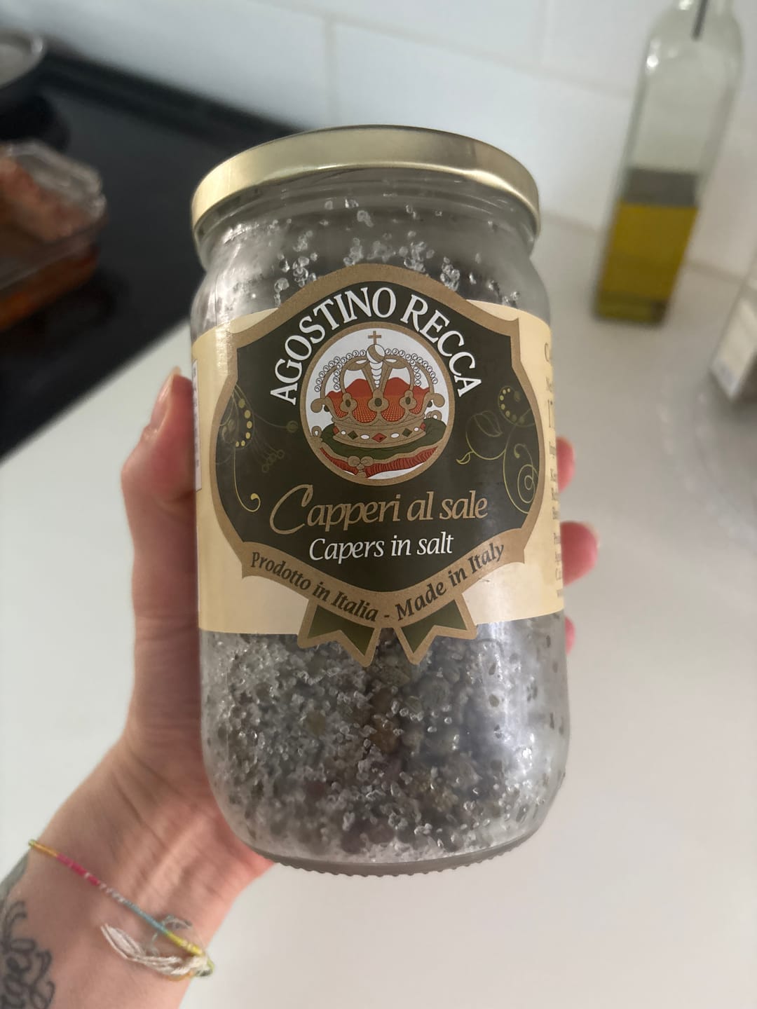 Customer photo review of Agostino Recca Capers in Salt, 1.1 lb (500 g)