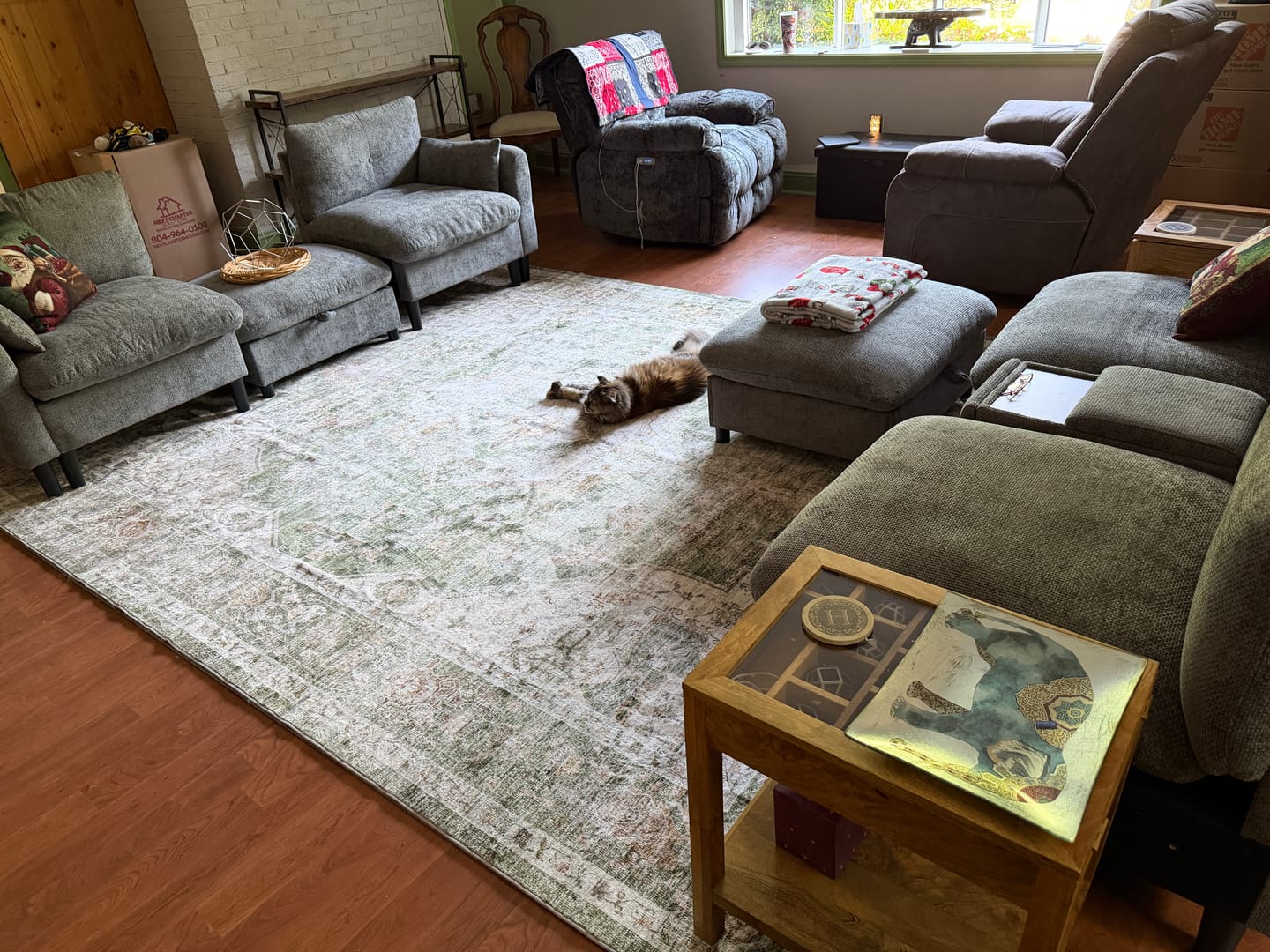 Customer photo review of Selene Washable Area Rug - Green