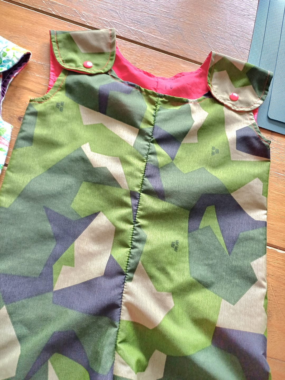 Customer photo review of Forest Camouflage Lightweight Polyester Fabric