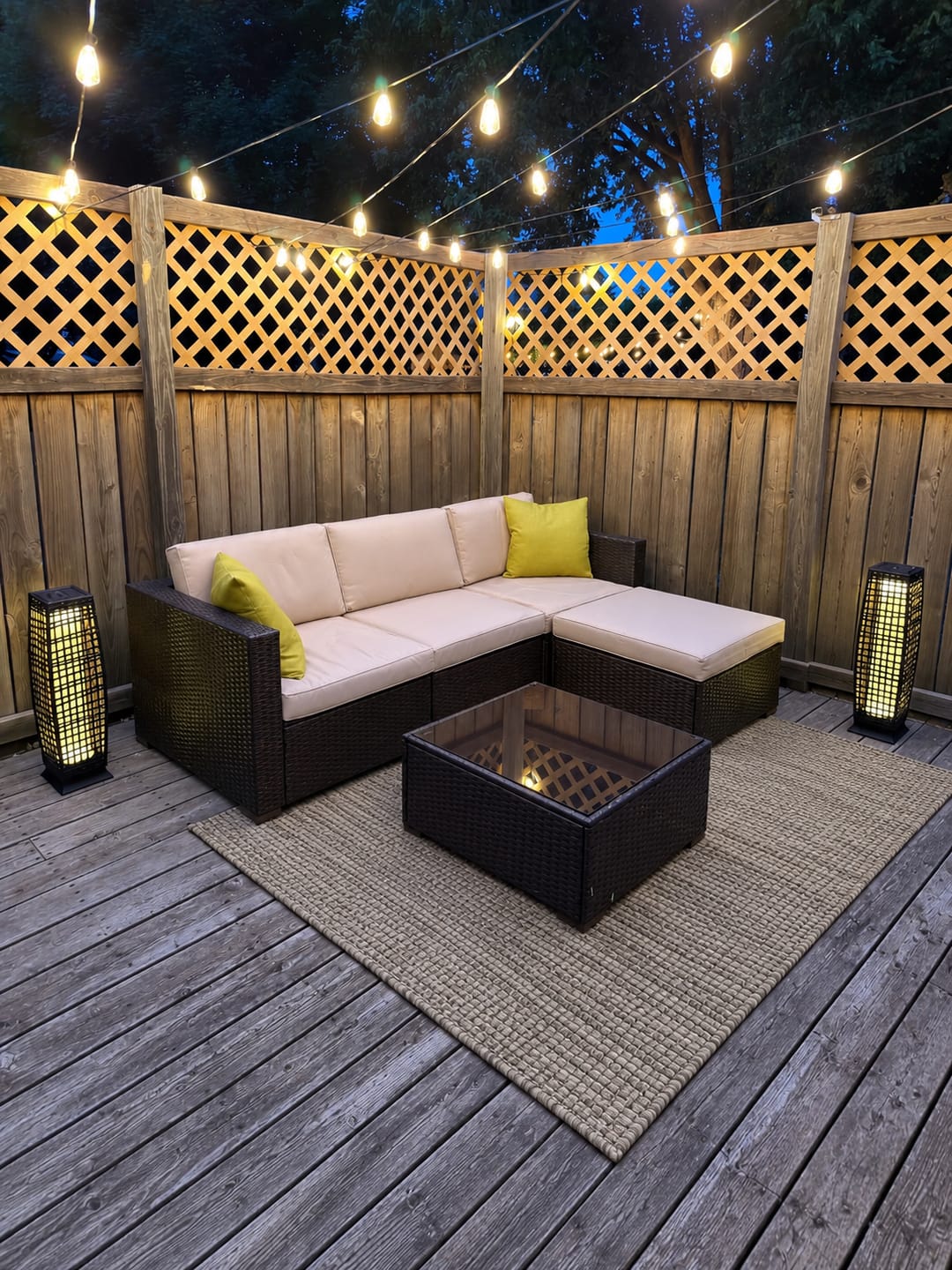 Customer photo review of Stria Indoor/Outdoor Rug - Gray