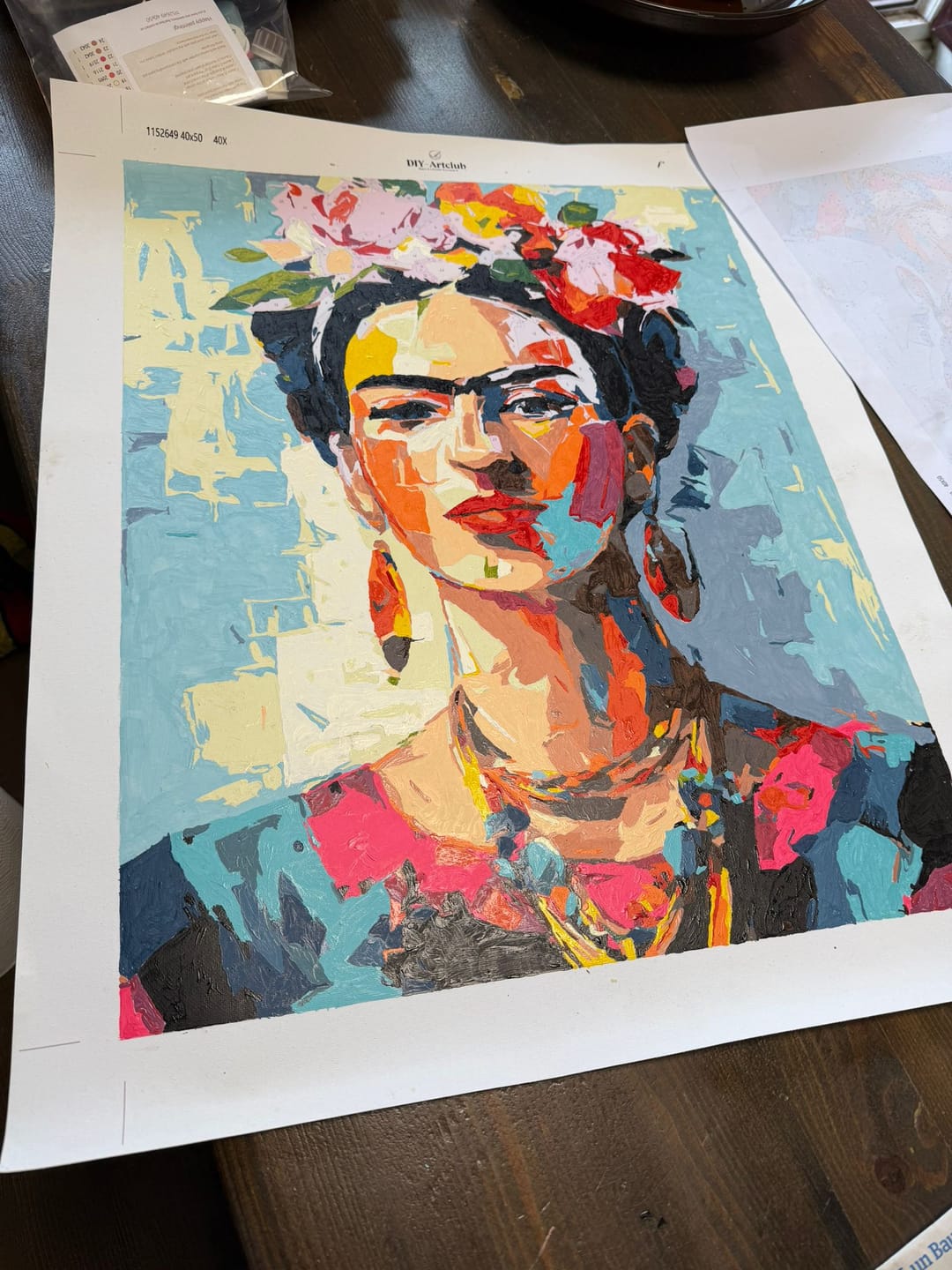 Customer photo review of Expressive Frida | Paint by Number